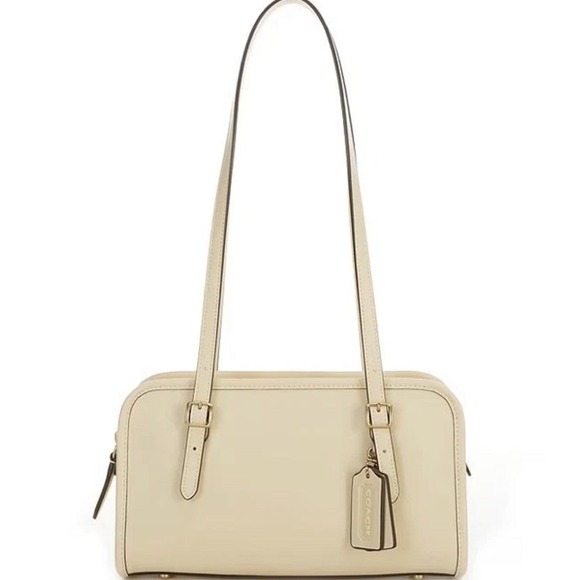 Coach Handbags - COACH Swing Zip Buckle Detail Satchel Bag in Moon Light Retail $395